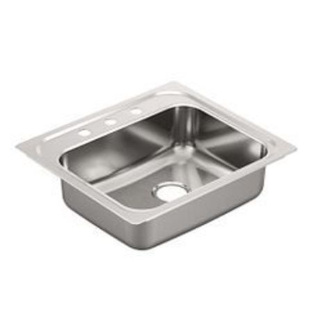 MOEN 25"X22" Stainless Steel 20 Gauge Single Bowl Drop In Sink G201963